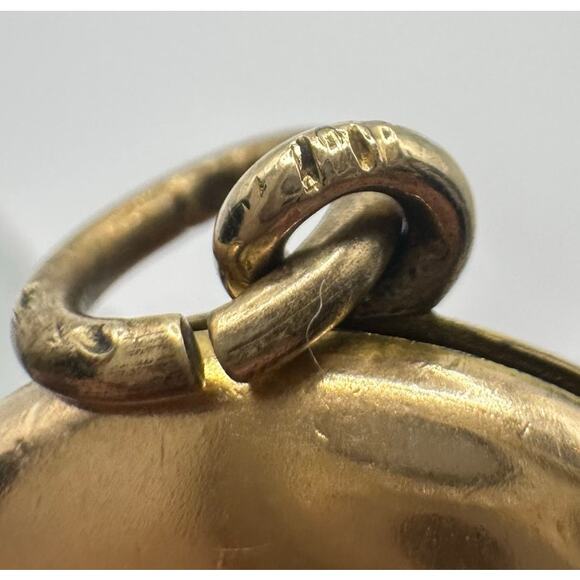 WH Co antique Victorian 1/4 thick 10k gold filled paste rhinestones round locket - Picture 7 of 10